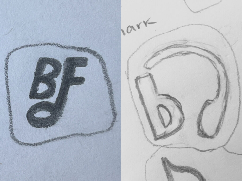 Beatsfest branding two sketches
